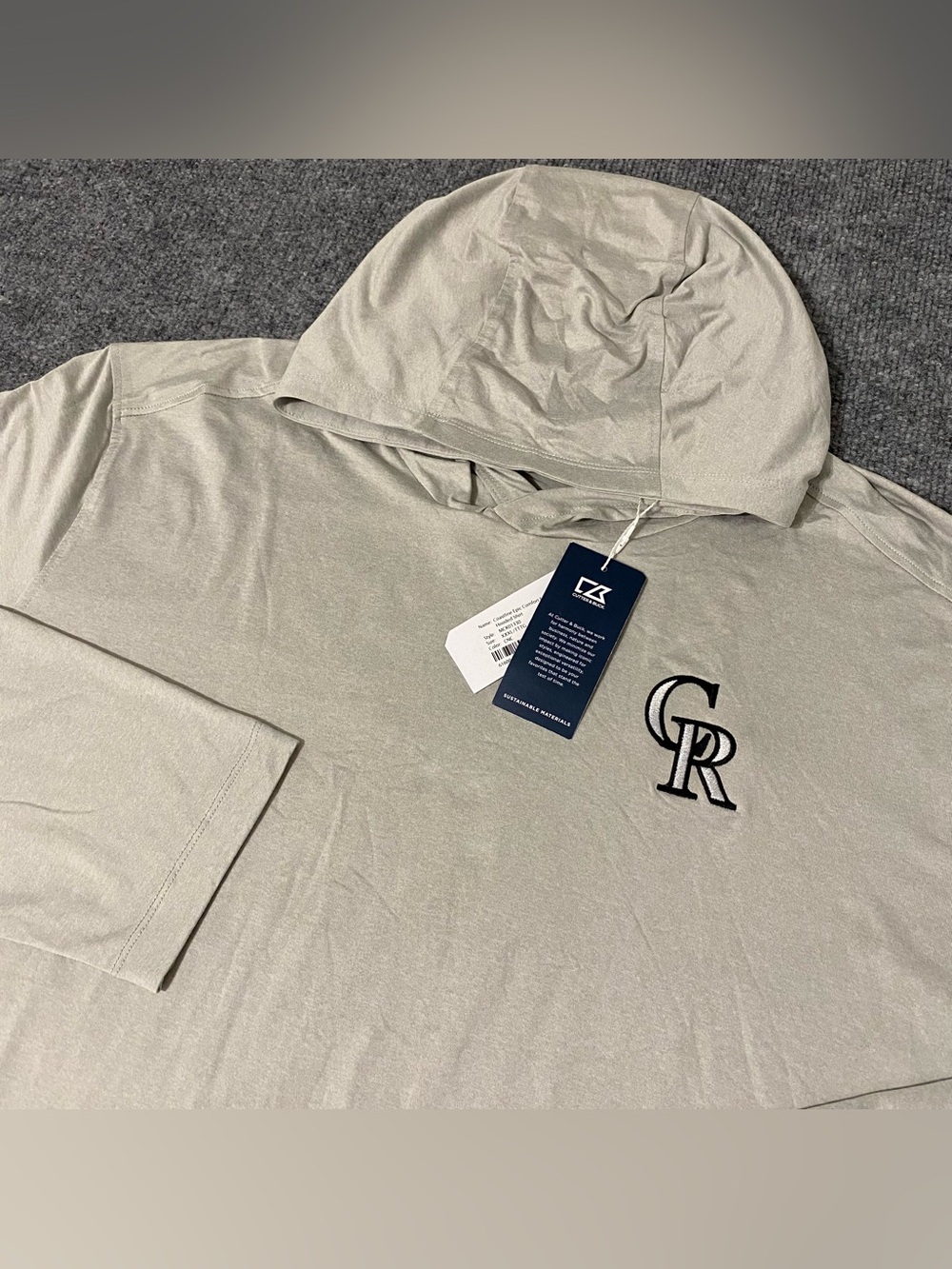 Colorado Rockies Cutter & Buck Coastline Mens 3XL Epic Comfort Hooded Shirt NWT